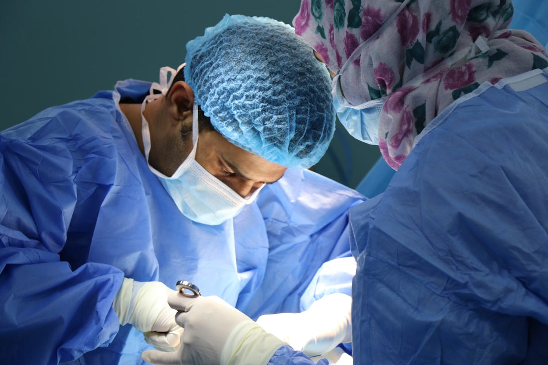 Person in a calm, meditative state preparing for a medical procedure